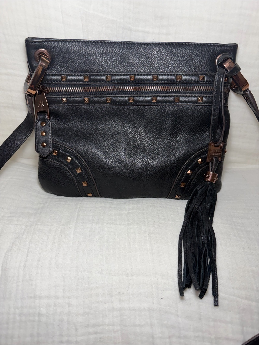 Aimee Kestenberg Black Leather Crossbody Bag